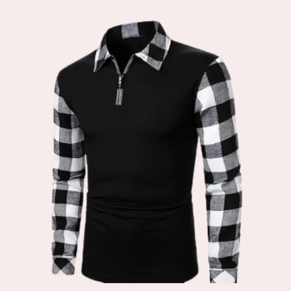 Vincente - Modern Checked Shirt with Long Sleeves for Summer