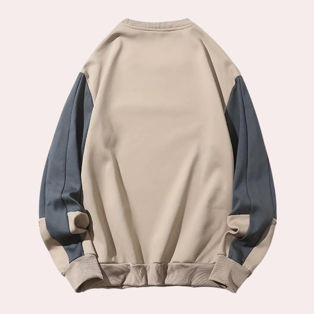 Alexandro - Stylish Summer Sweatshirt with Colour Contrast for Men