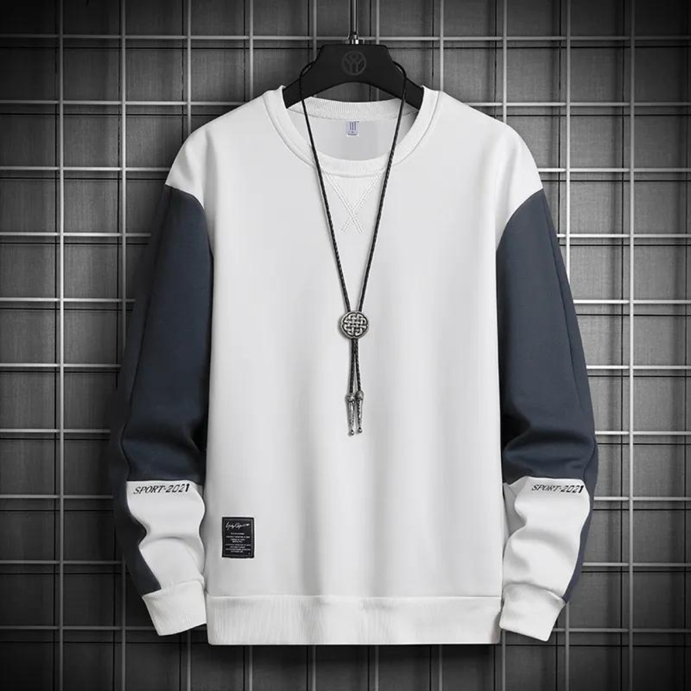 Alexandro - Stylish Summer Sweatshirt with Colour Contrast for Men