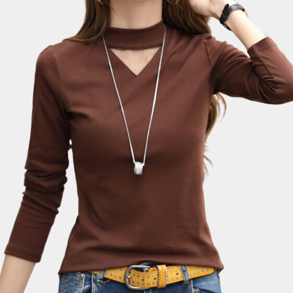 Callista - Lightweight Summer Top with Stylish V-Neckline for Women