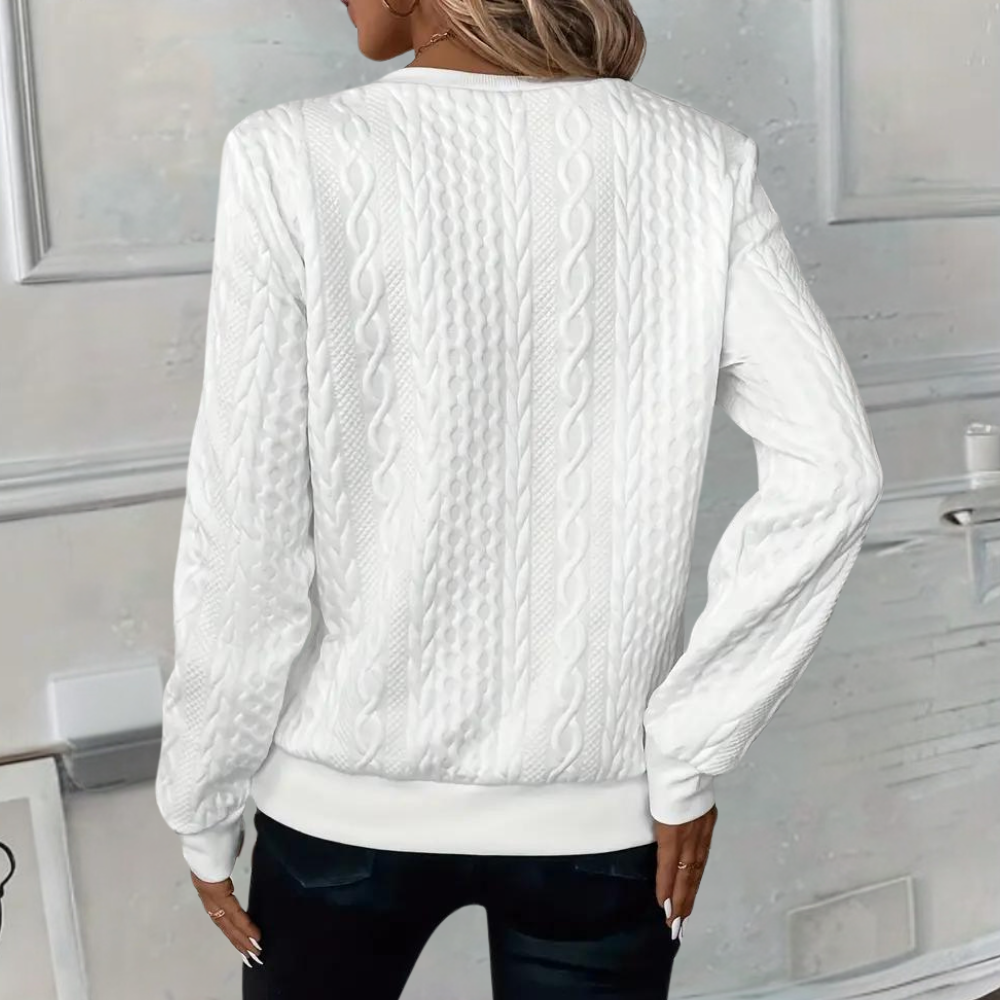 Anoushka - Soft Casual Summer Jumper with Texture for Women