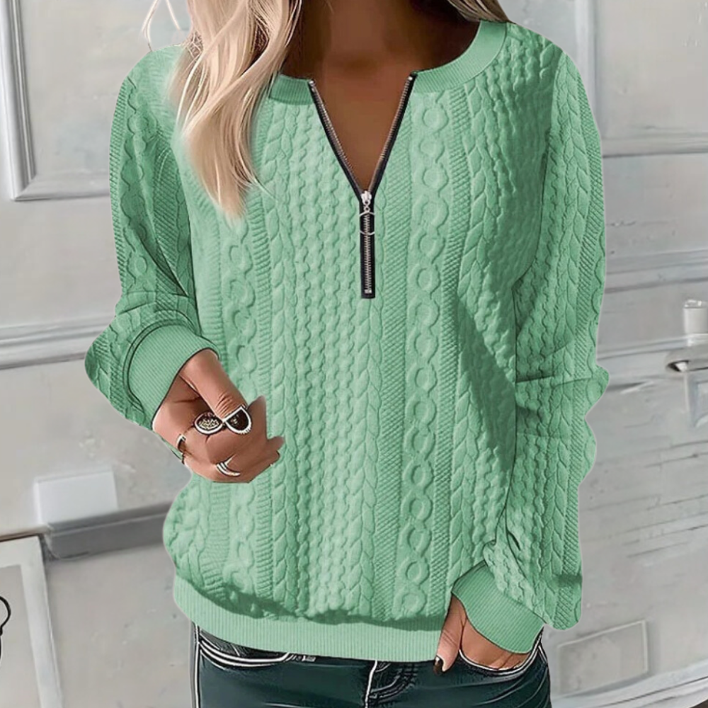 Anoushka - Soft Casual Summer Jumper with Texture for Women