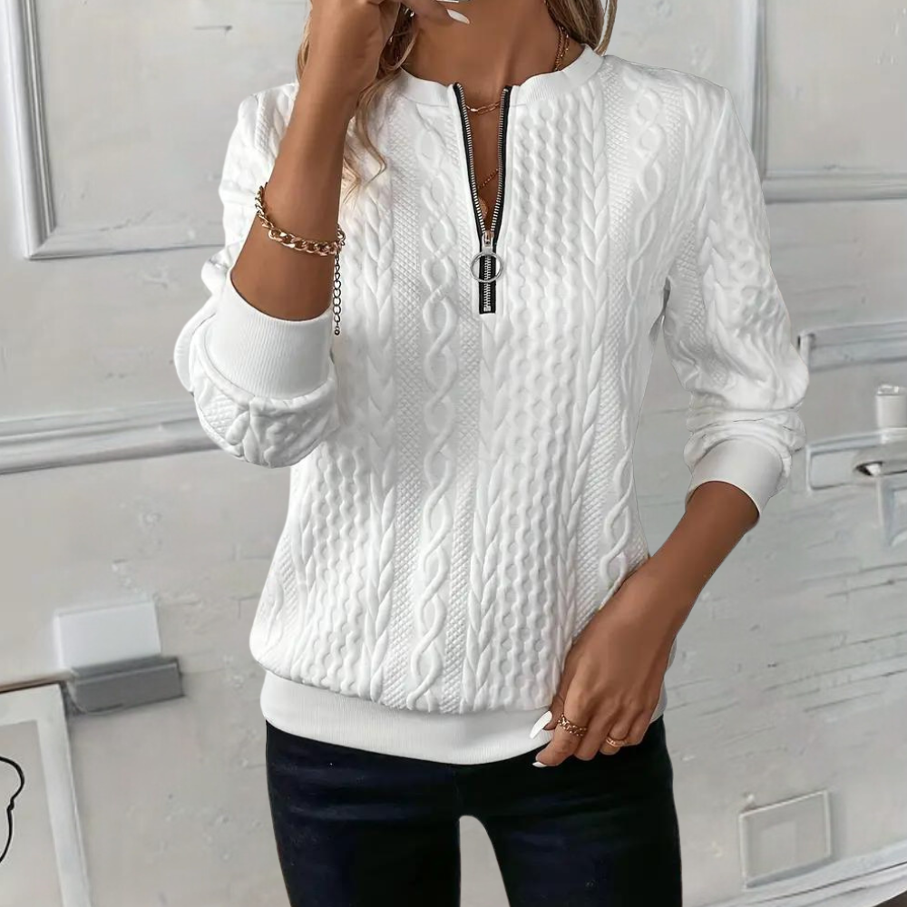 Anoushka - Soft Casual Summer Jumper with Texture for Women
