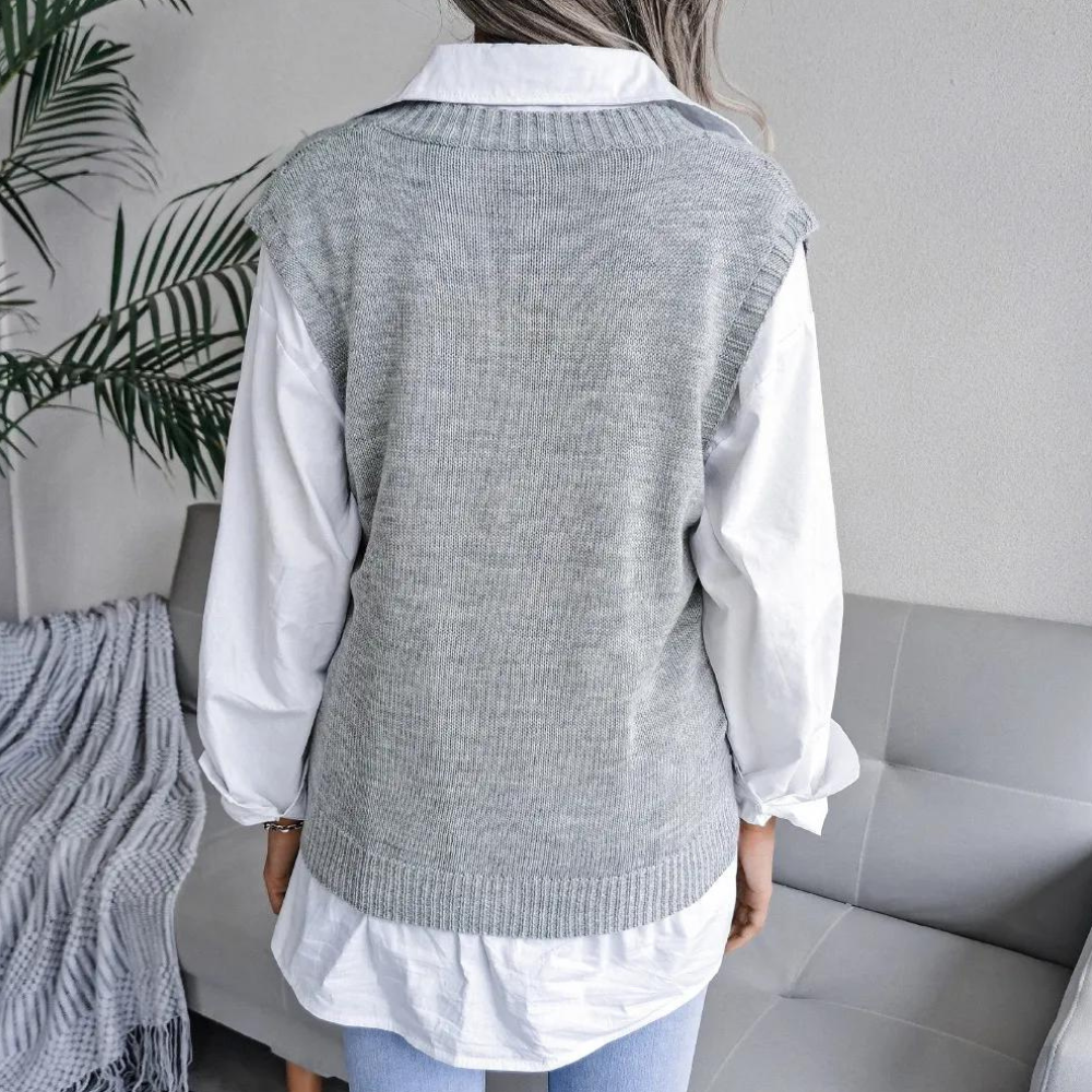 Arlette - Women's Cable Knit V-Neck Summer Cardigan