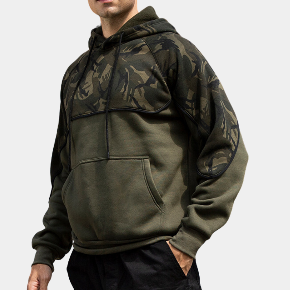 Antonis - Light Summer Men's Hoodie with Camouflage Pattern