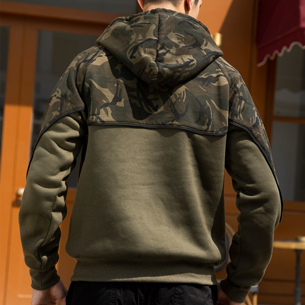 Antonis - Light Summer Men's Hoodie with Camouflage Pattern