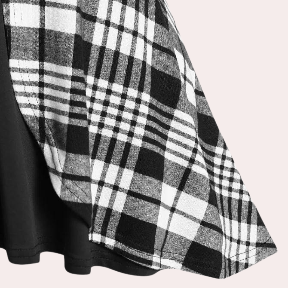 Andrada - Elegant Summer Checked Dress for Women