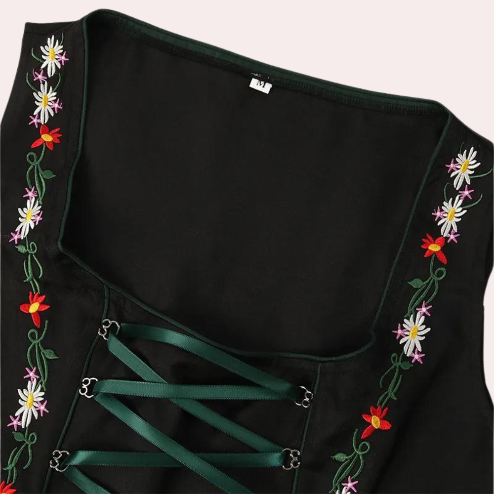 Andrina - Ladies' Summer Oktoberfest Dirndl with Lace Sleeves
