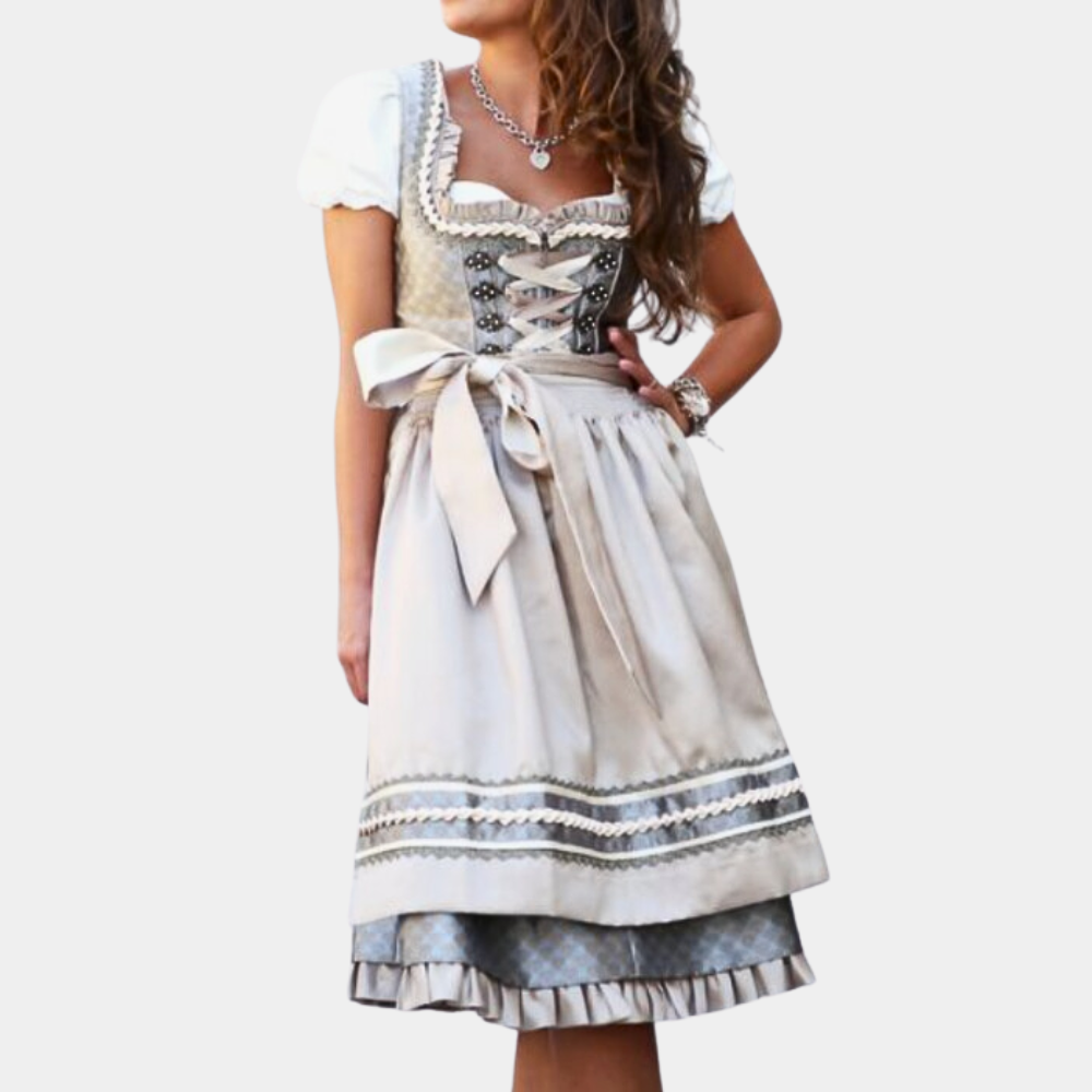 Zelie - Exclusive Traditional Summer Oktoberfest Dress for Women with Apron