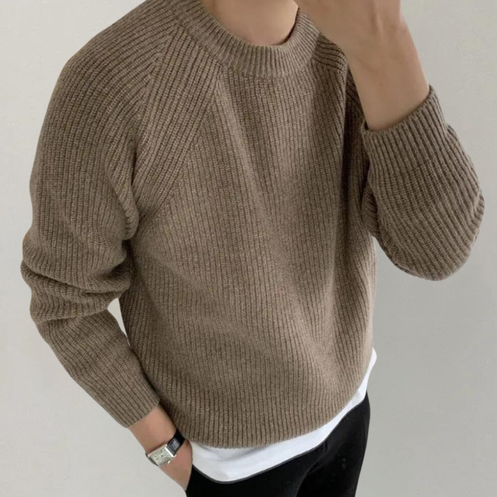 Audrick - Versatile Spring/Summer Long Sleeve Knitted Jumper for Men