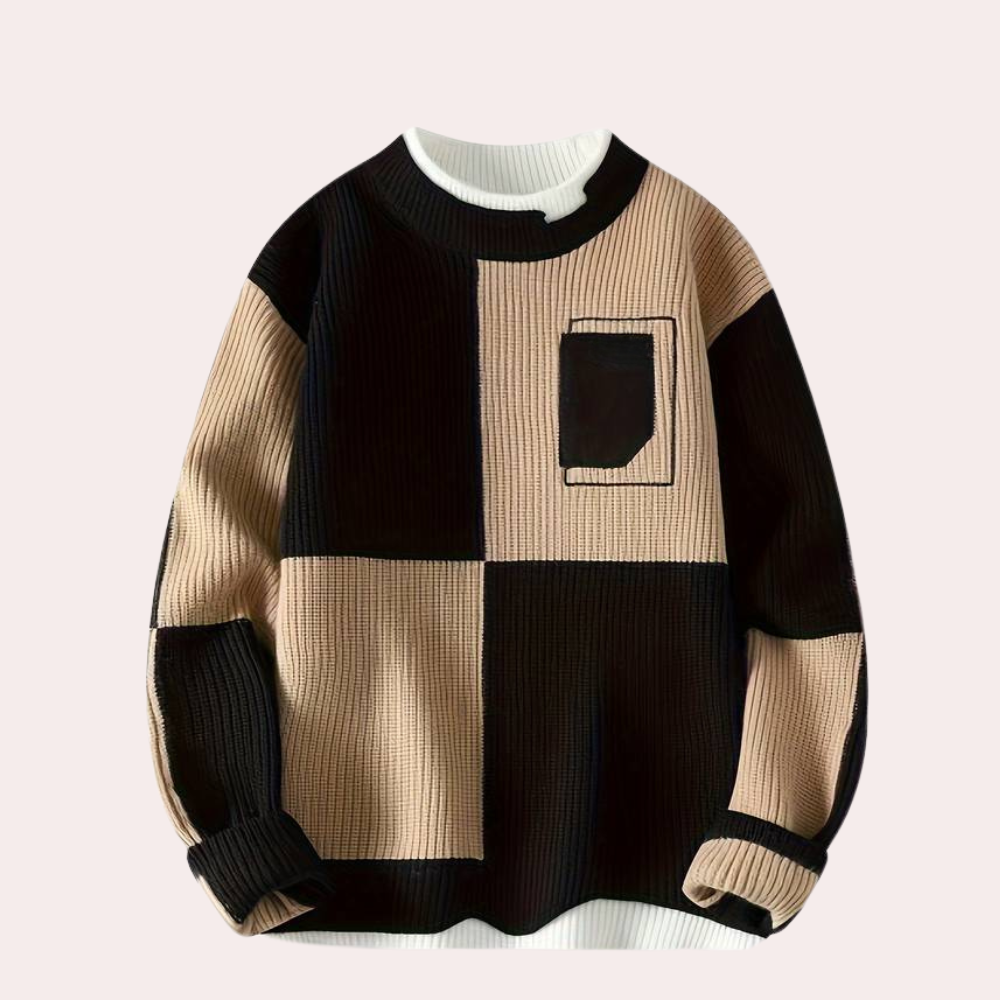 Agoston - Trendy Colour Block Summer Pullover for Men