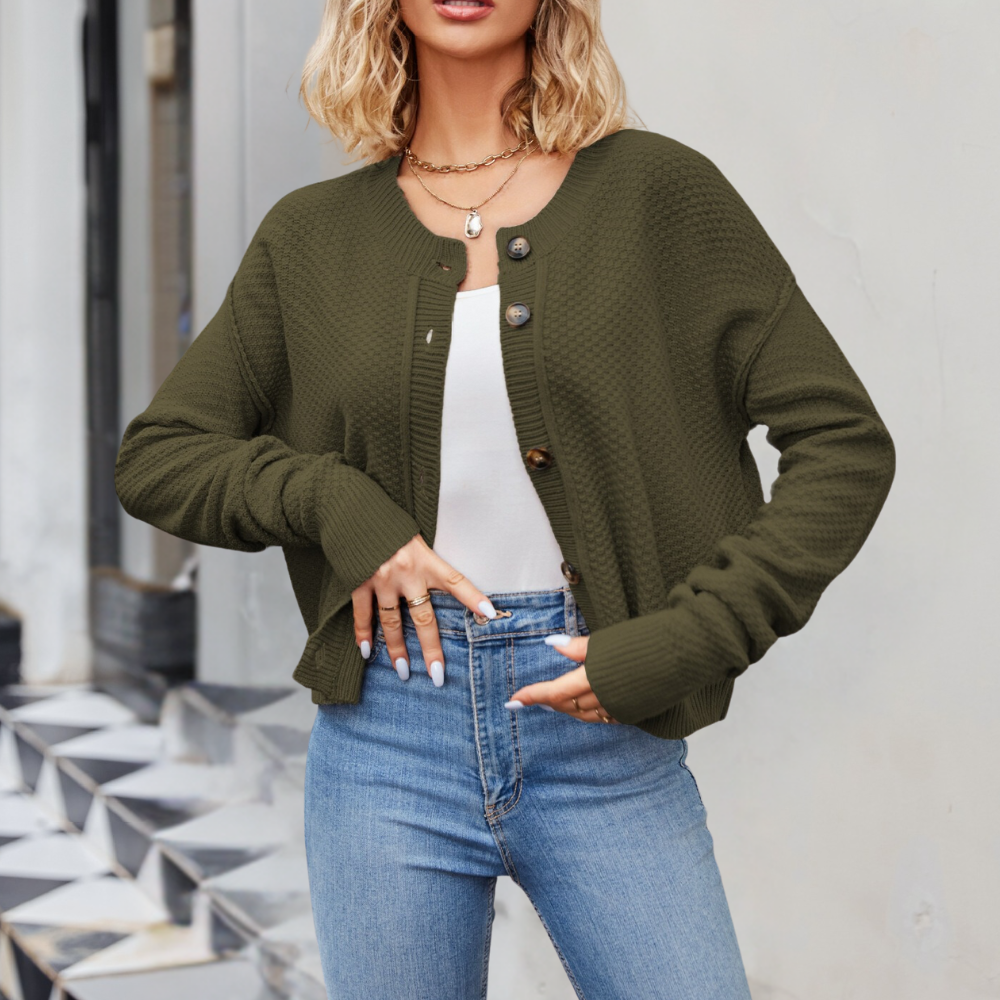 Amaryllis - Luxe knitted women's cardigan for summer