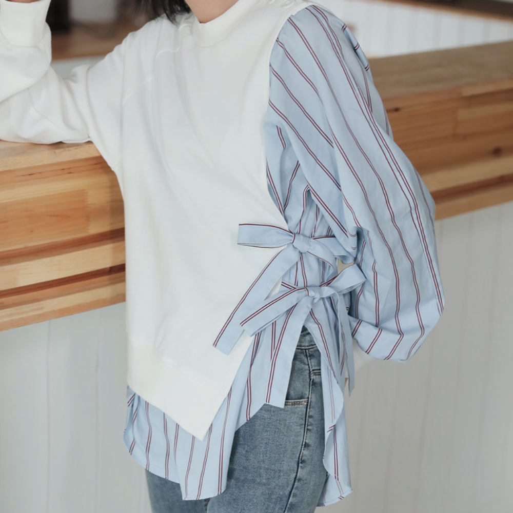 Aliz - Effortlessly Elegant Striped Summer Shirt