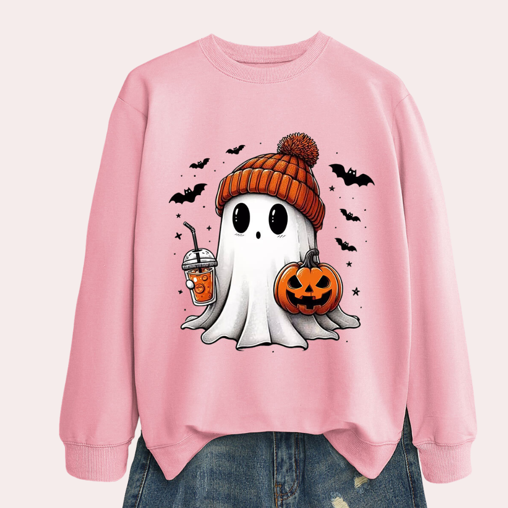 Cintia - Light and Spooky Halloween Sweatshirt for Women - Summer Edition