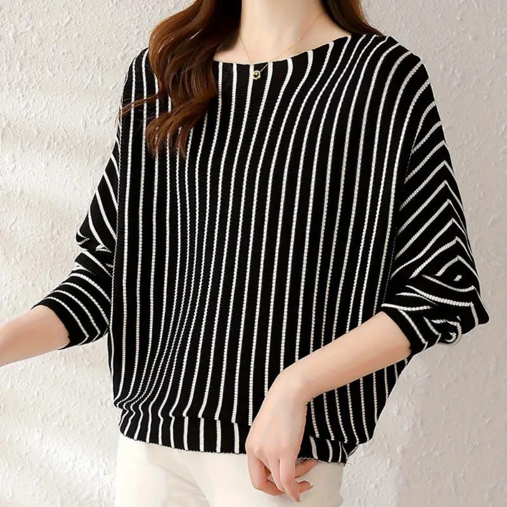 Szonja - Fashionable Striped Ladies' Sweater for Summer