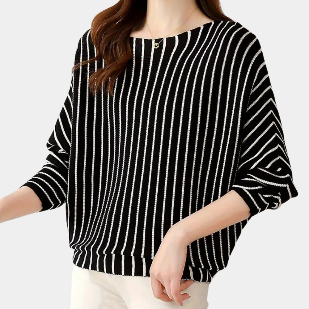 Szonja - Fashionable Striped Ladies' Sweater for Summer