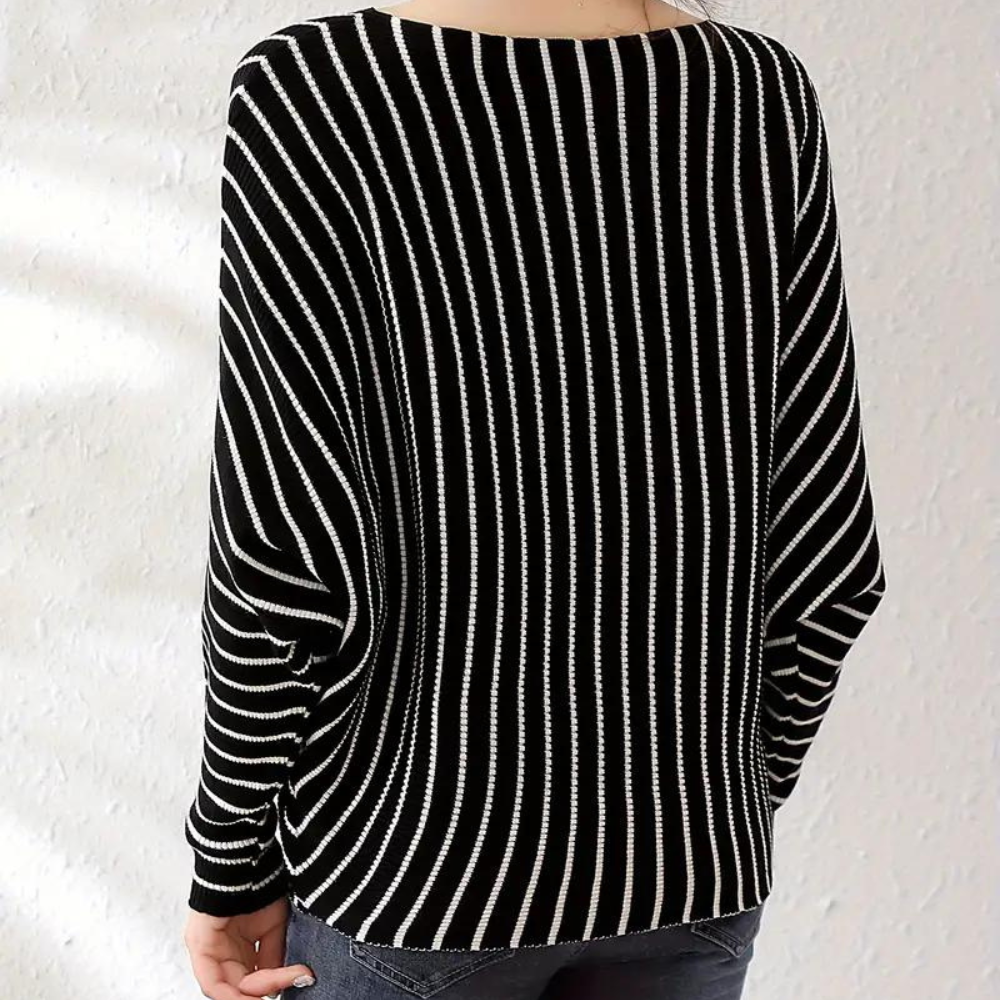 Szonja - Fashionable Striped Ladies' Sweater for Summer