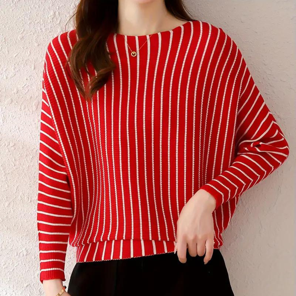 Szonja - Fashionable Striped Ladies' Sweater for Summer