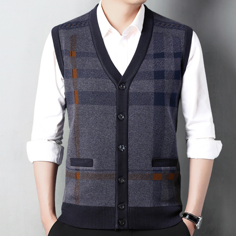 Vidor - Modern Knitted Men's Cardigan for Summer