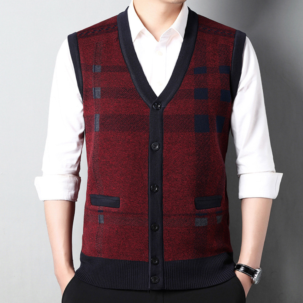 Vidor - Modern Knitted Men's Cardigan for Summer