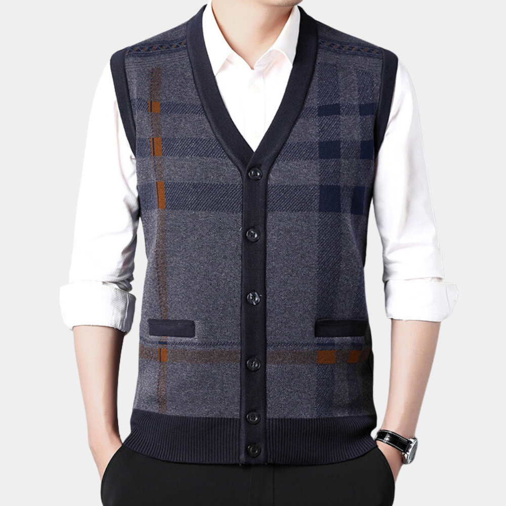 Vidor - Modern Knitted Men's Cardigan for Summer