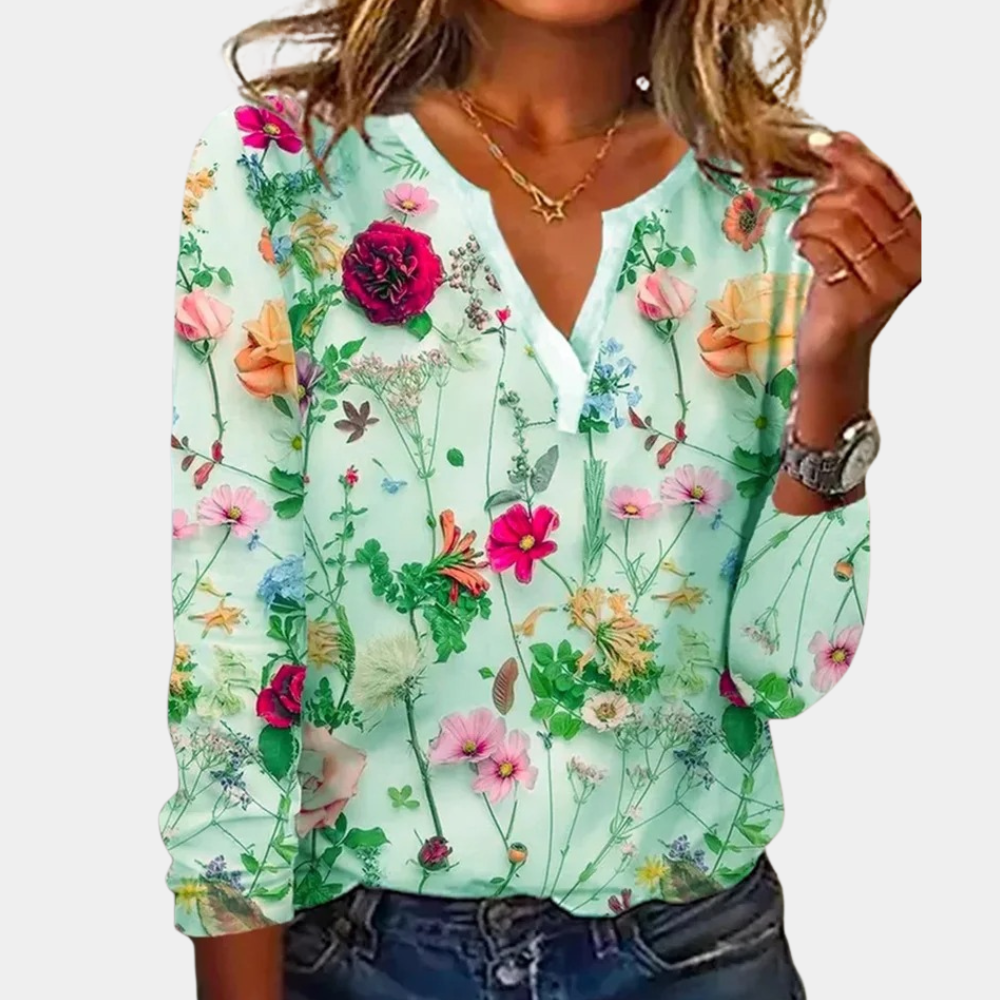 Casual Summer Floral Women's Blouse