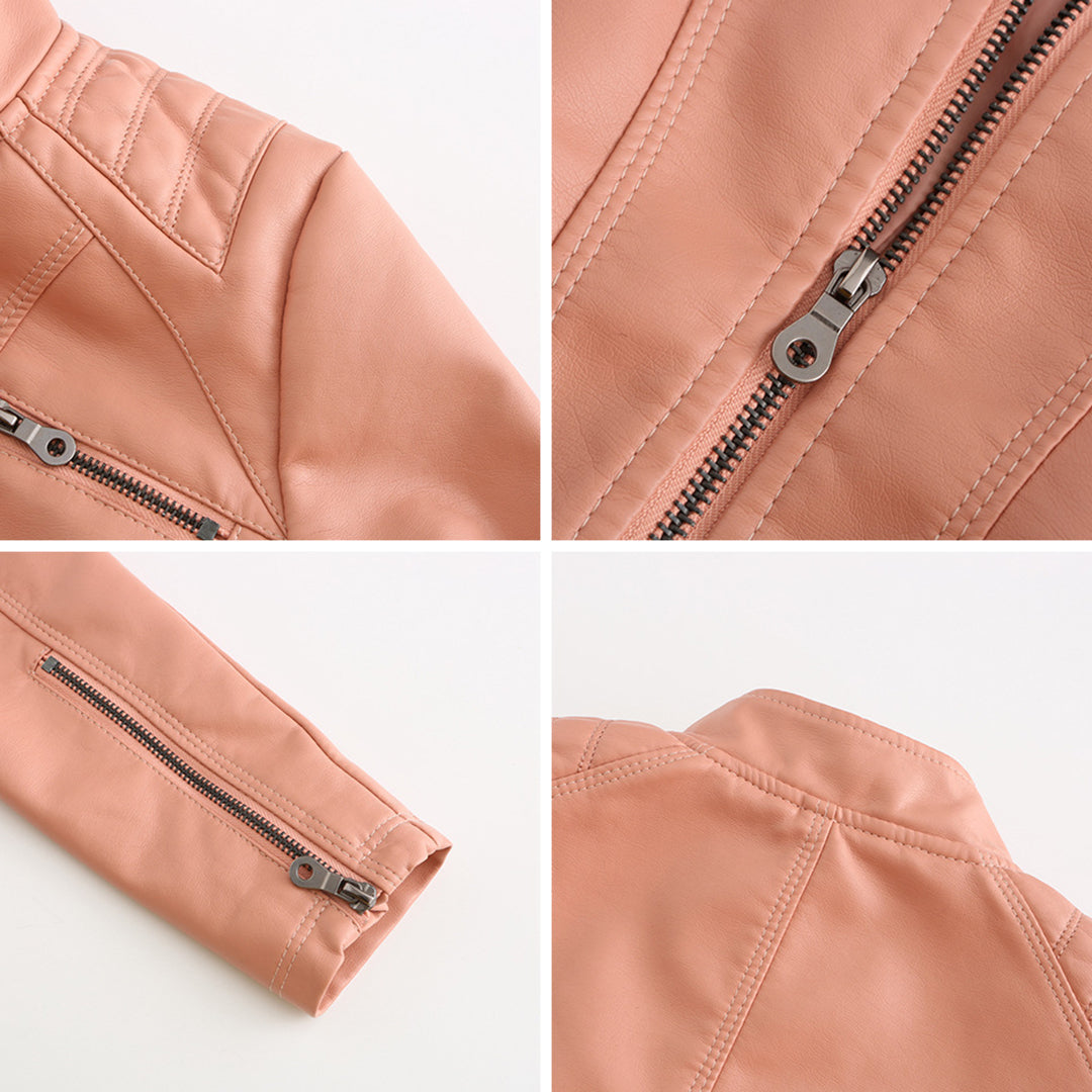 ANDRIJANA - Stylish Leather Summer Jacket