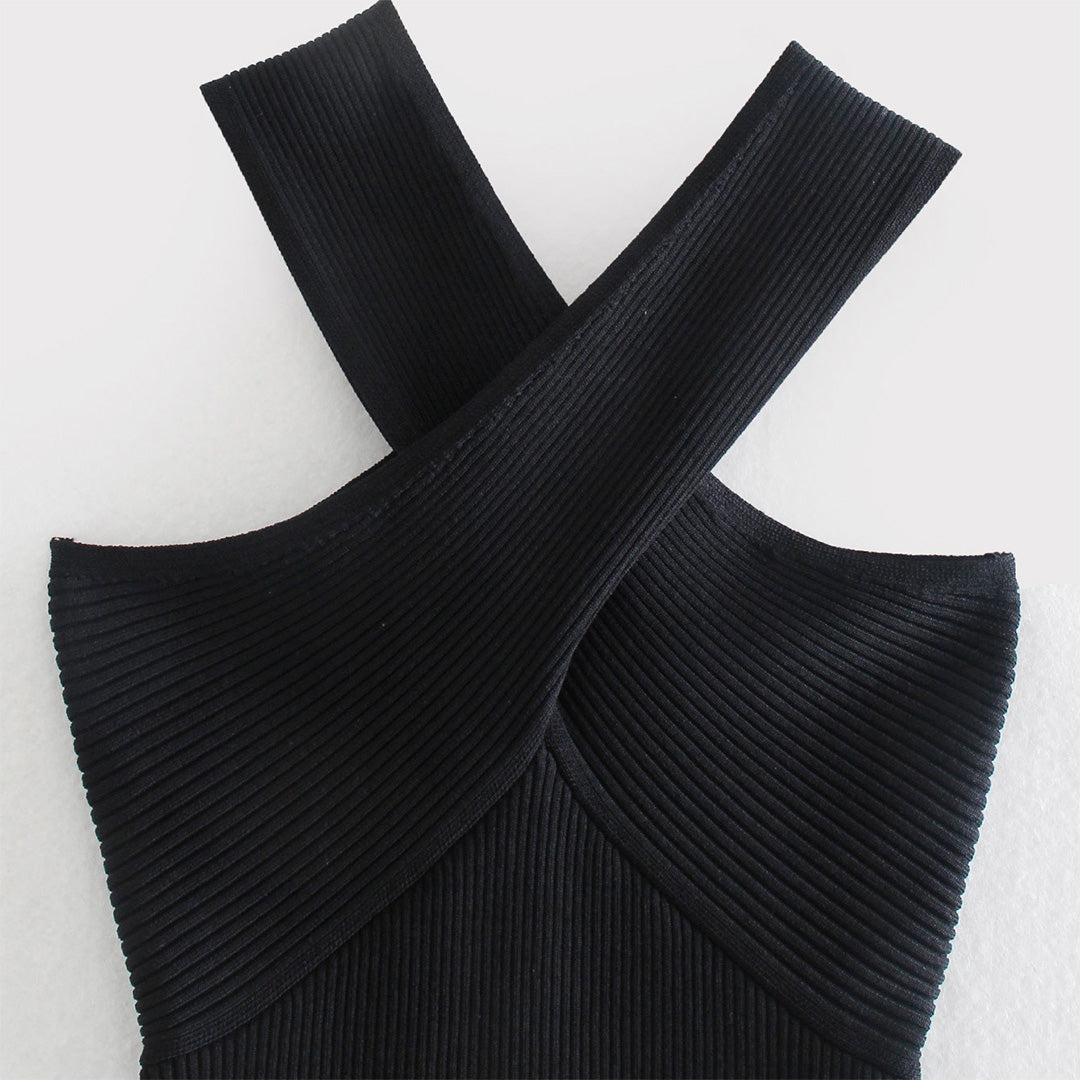 WAVERLY - Elegant summer top with crossed strap