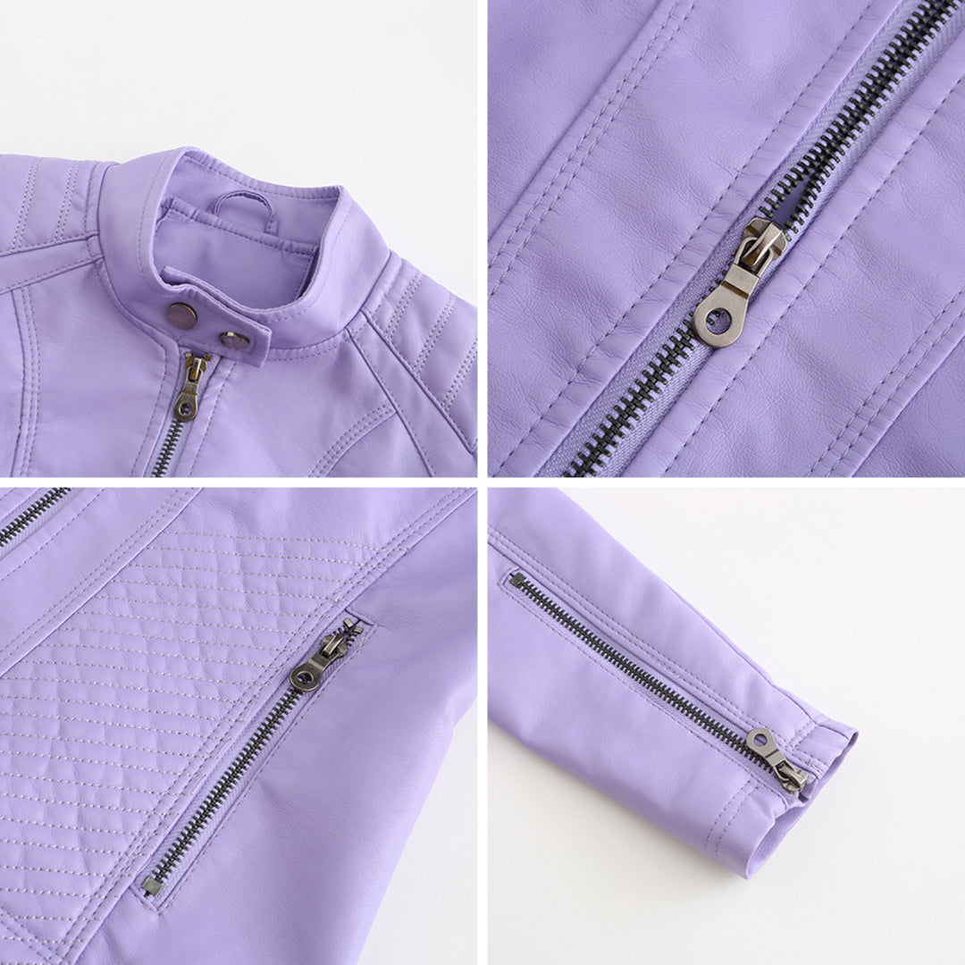 ANDRIJANA - Stylish Leather Summer Jacket