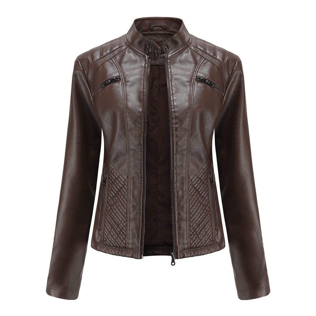 ANDRIJANA - Stylish Leather Summer Jacket