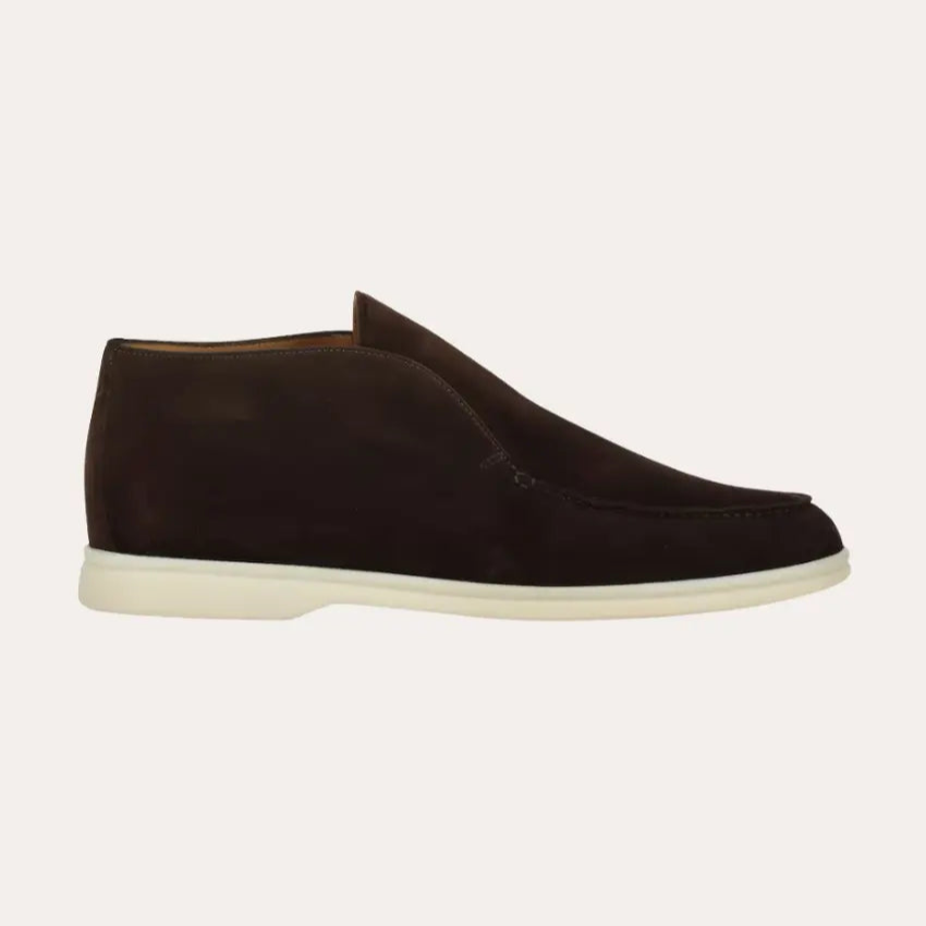 High-Quality Suede Loafers for Men - Dark Brown