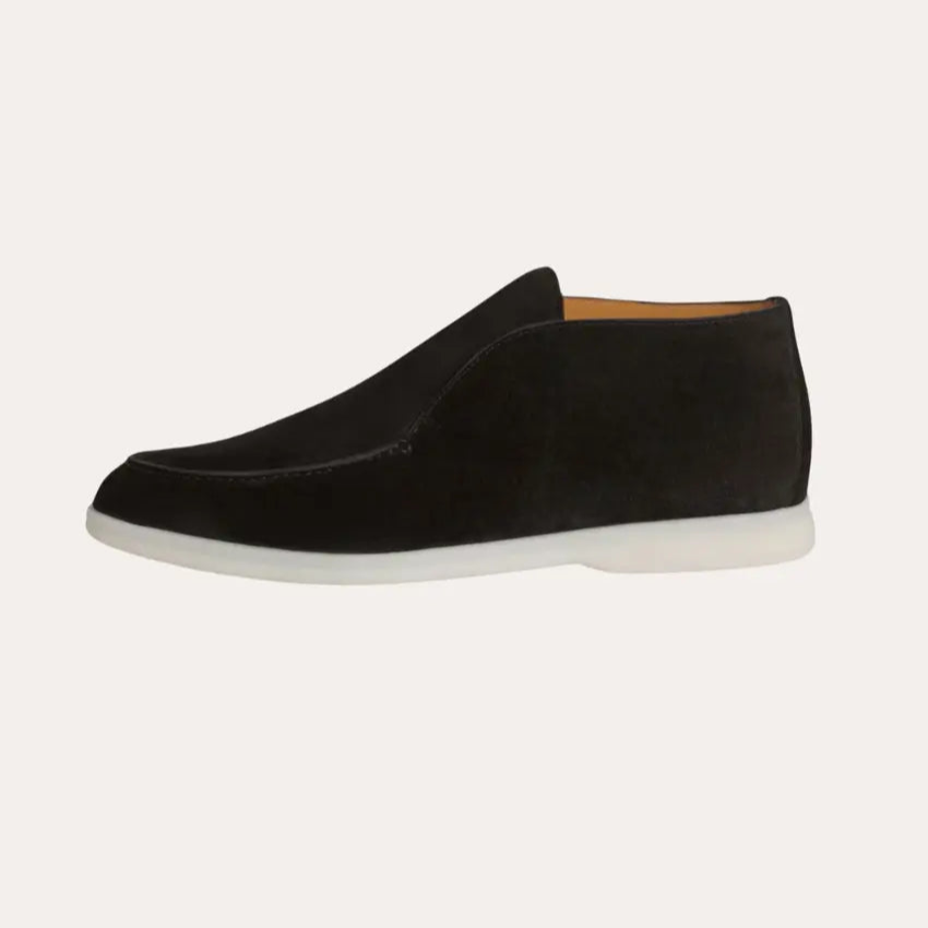 High Suede Loafers for Men - Black
