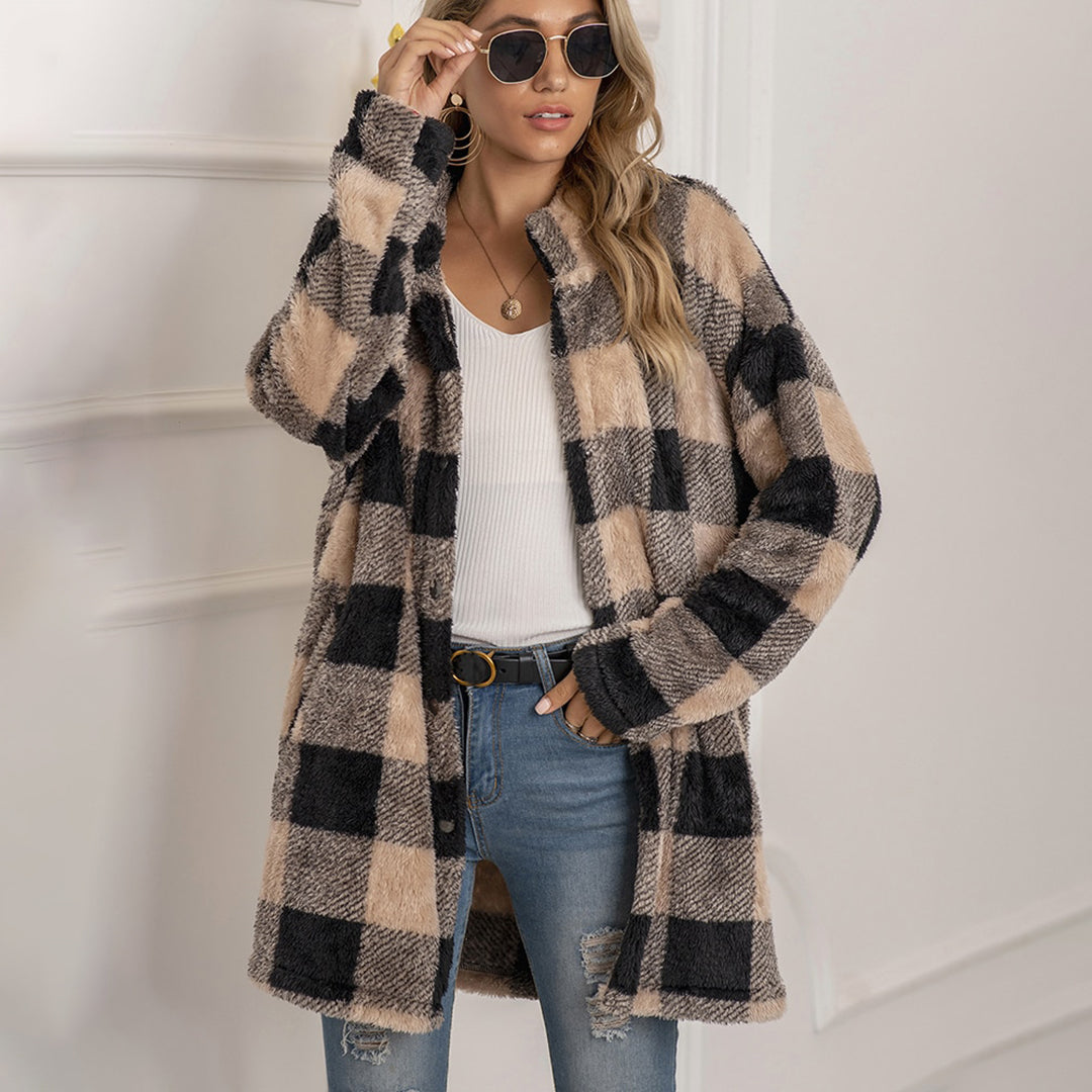 VIALI - Comfortable Checked Summer Jacket