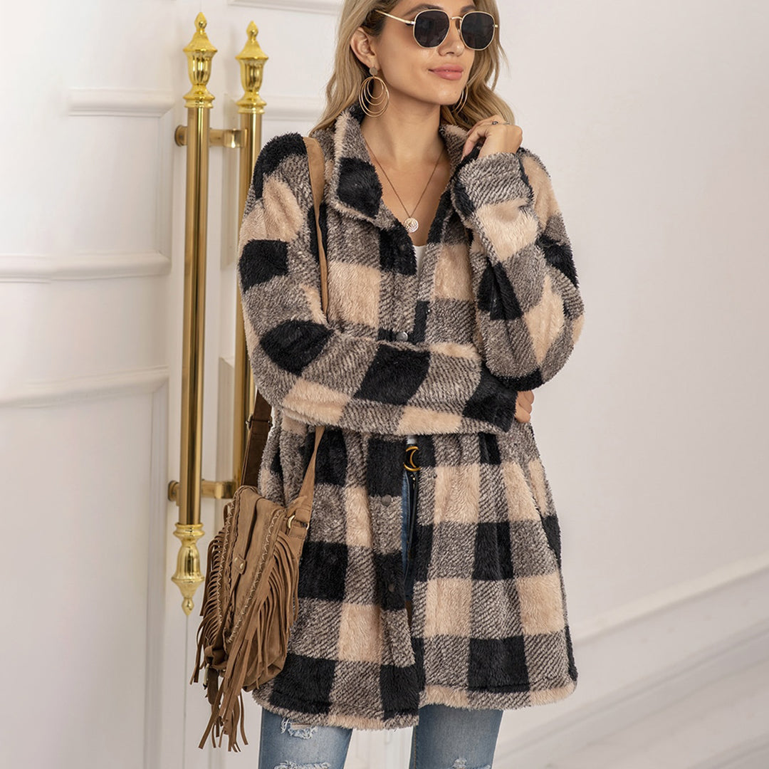 VIALI - Comfortable Checked Summer Jacket