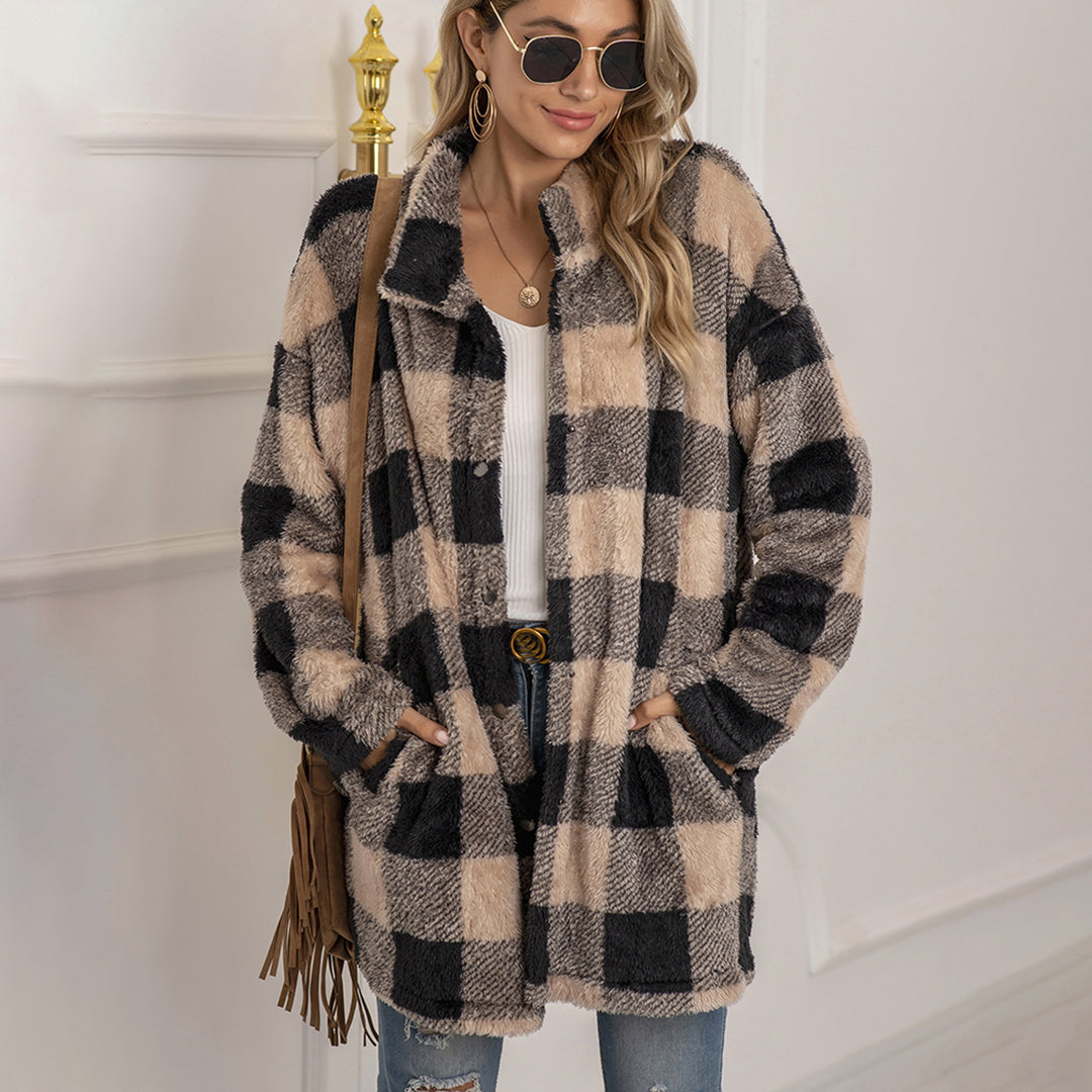VIALI - Comfortable Checked Summer Jacket