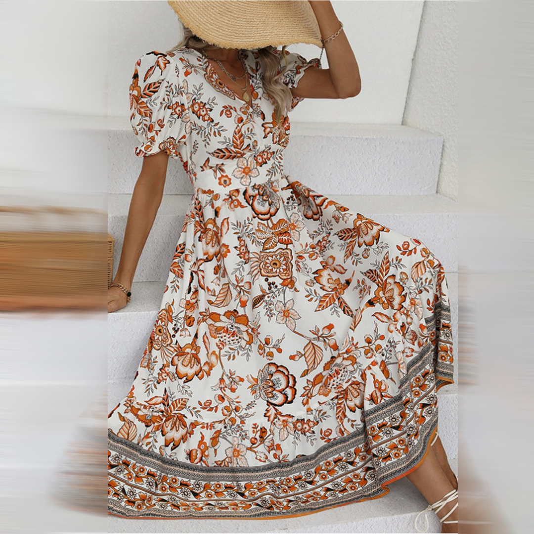 ALIANA - Elegant Summer Floral Dress