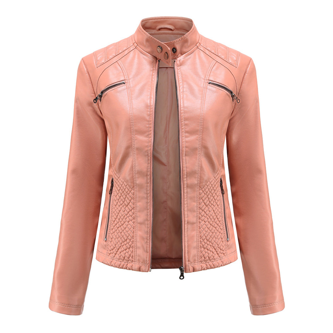 ANDRIJANA - Stylish Leather Summer Jacket