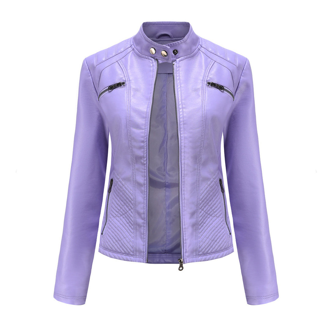 ANDRIJANA - Stylish Leather Summer Jacket