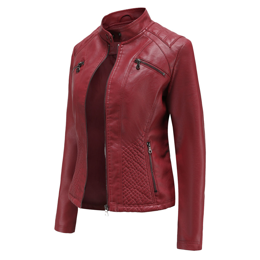 ANDRIJANA - Stylish Leather Summer Jacket