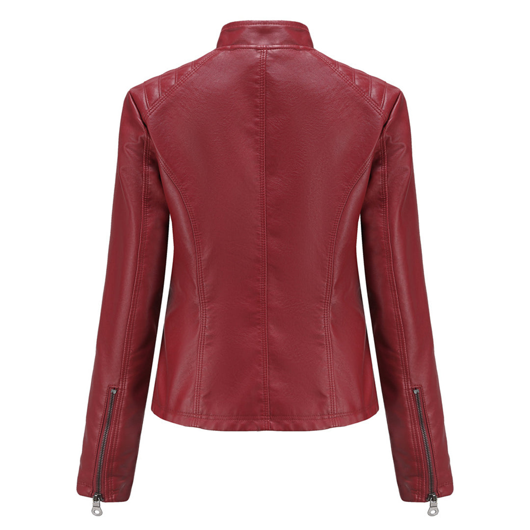 ANDRIJANA - Stylish Leather Summer Jacket