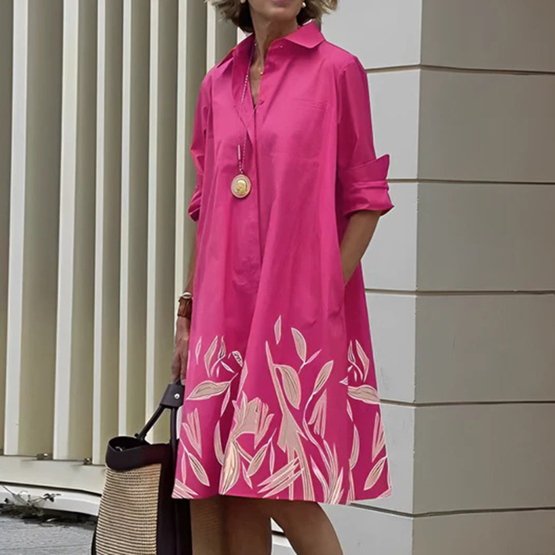 ASHLEY - Fashionable summer dress with long sleeves