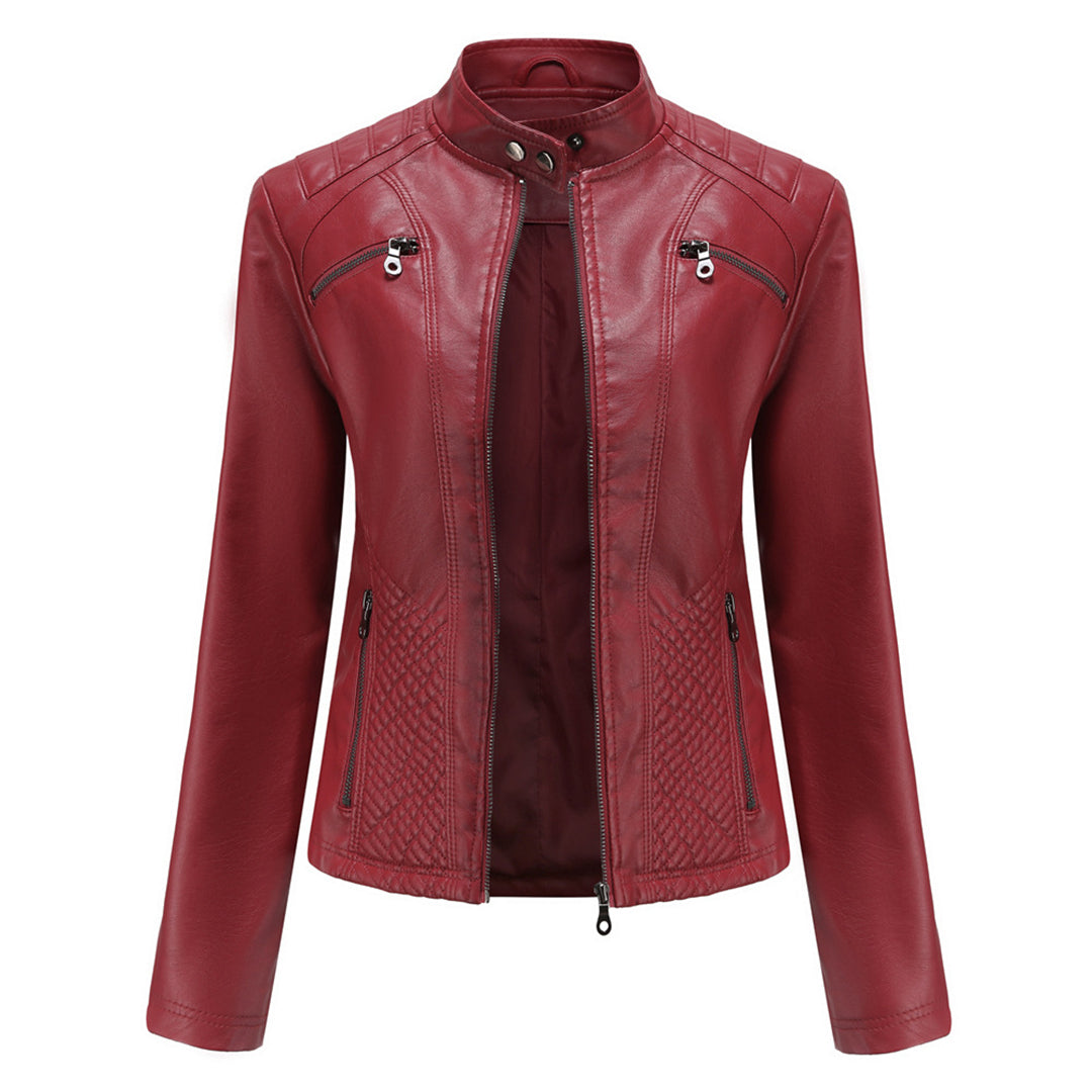 ANDRIJANA - Stylish Leather Summer Jacket