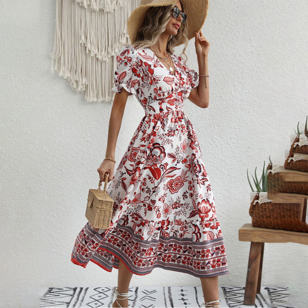 ALIANA - Elegant Summer Floral Dress