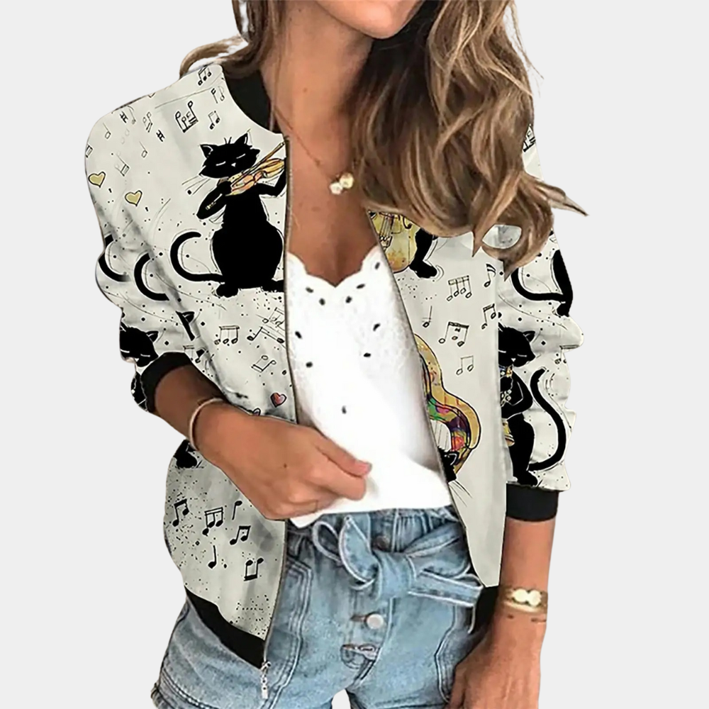 Trendy Summer Jacket with Print for Women