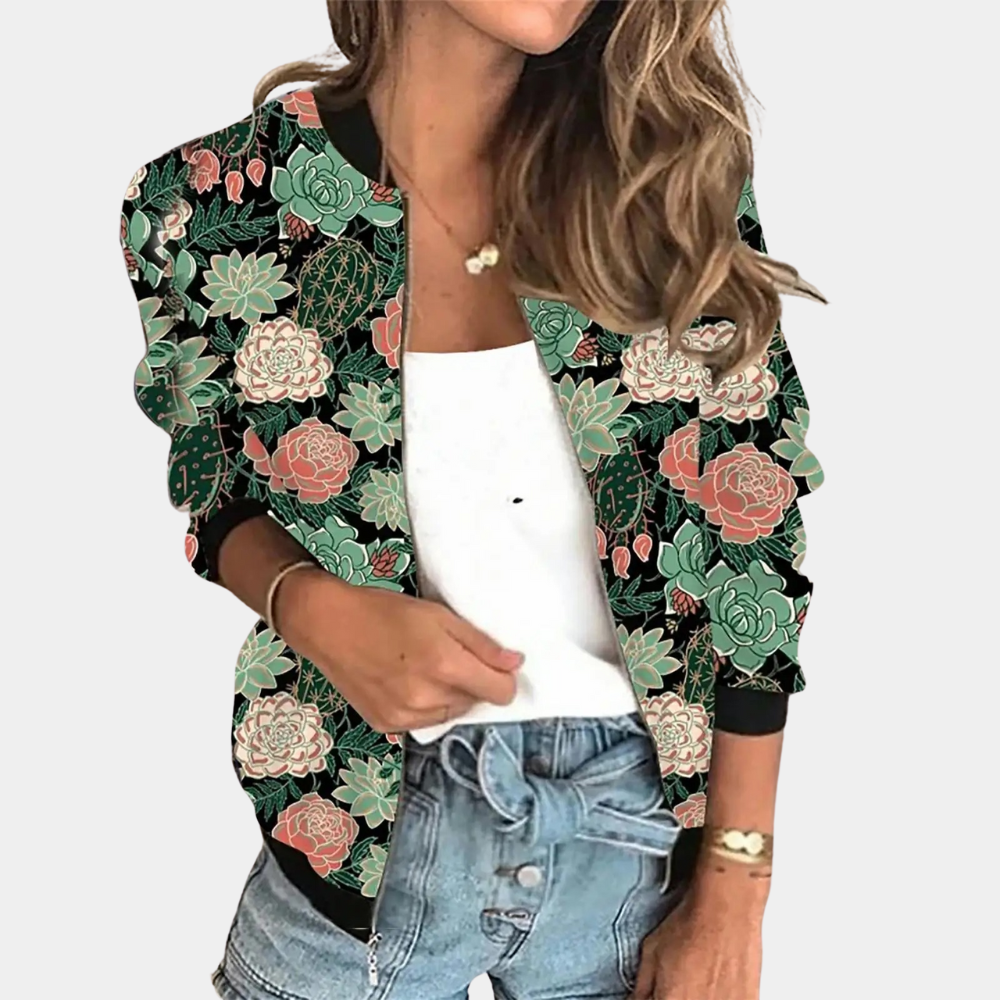 Trendy Summer Jacket with Print for Women