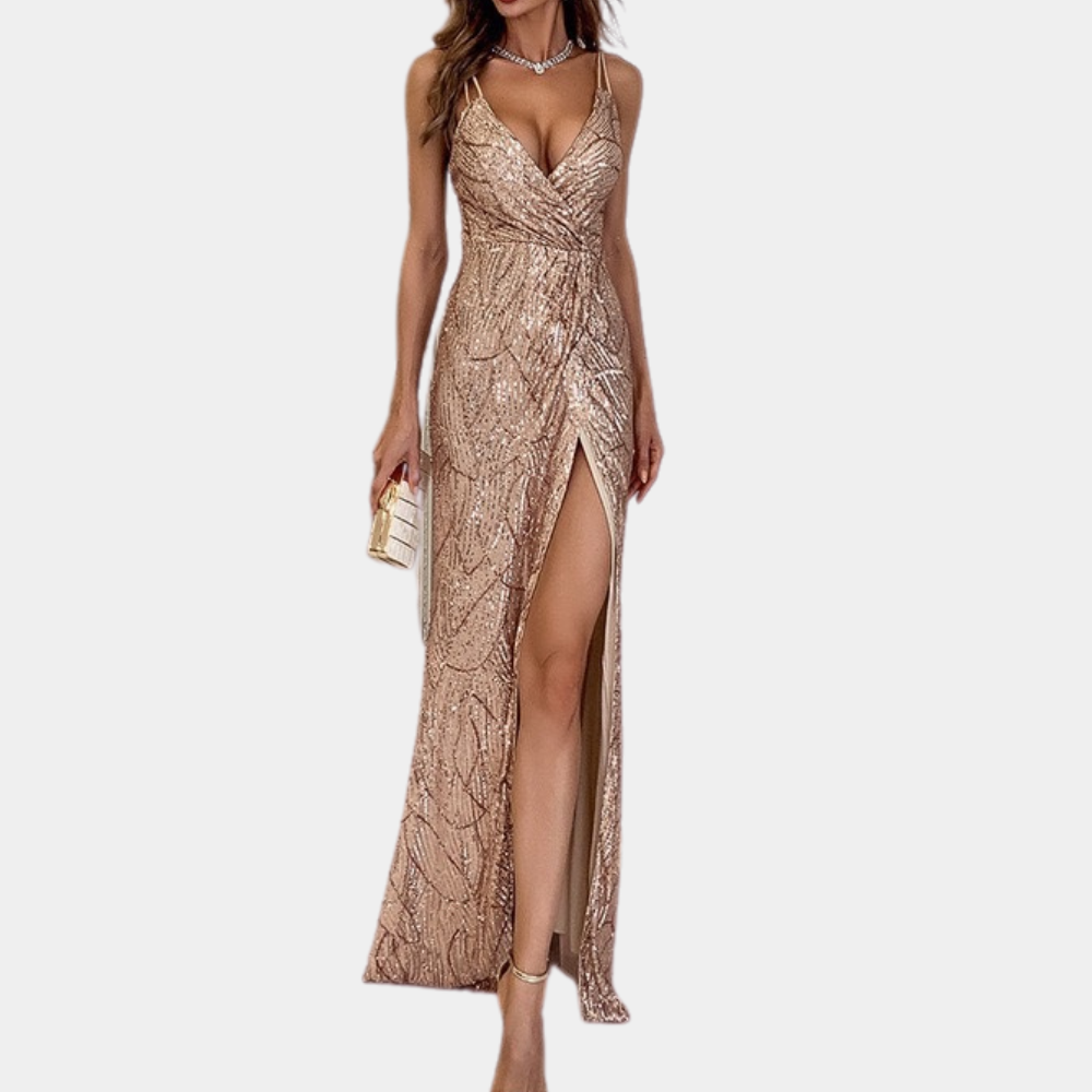 Vianne - Ladies' Luxe Sparkling Summer Dress Long Dress