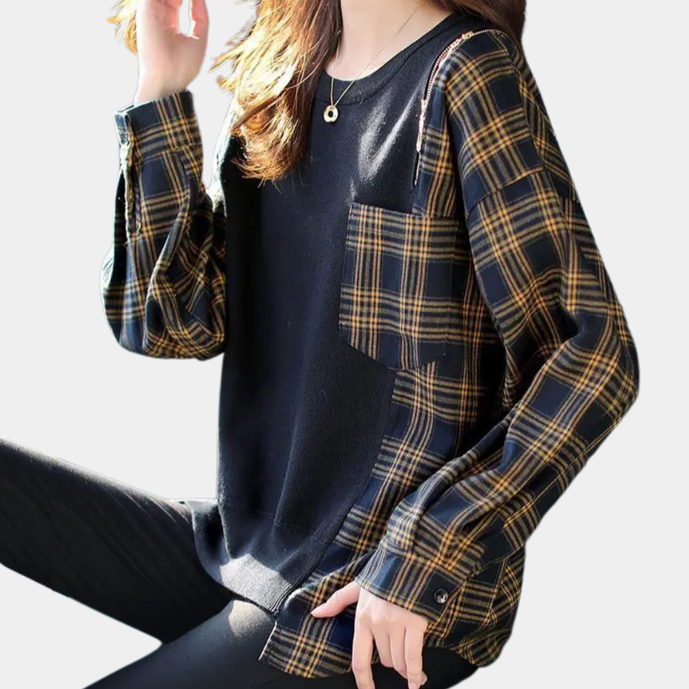 AMELY - Refined Summer Check Jumper for Women