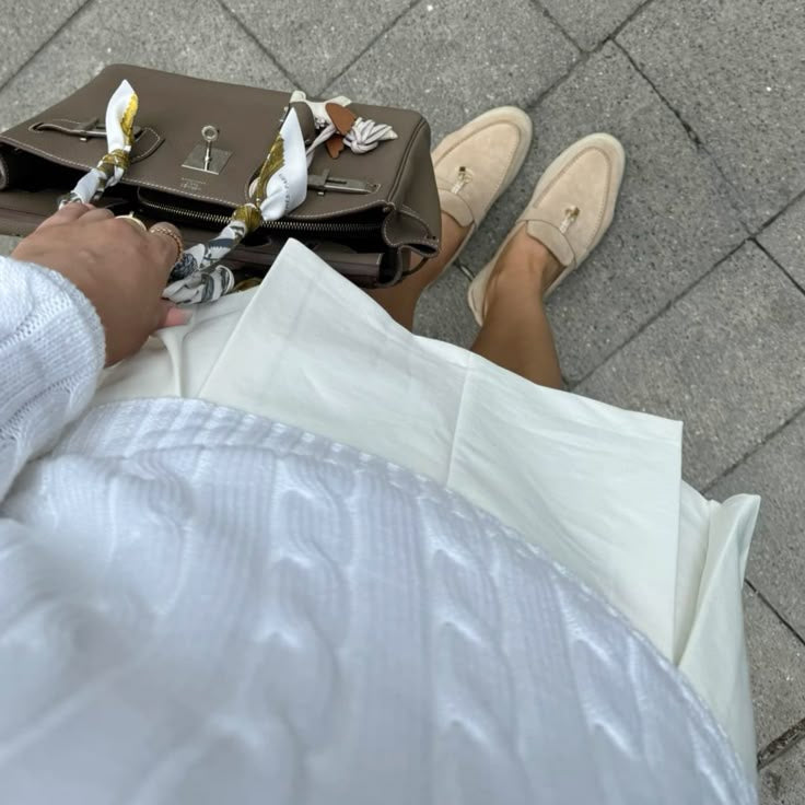 Beige Suede Loafers for Women