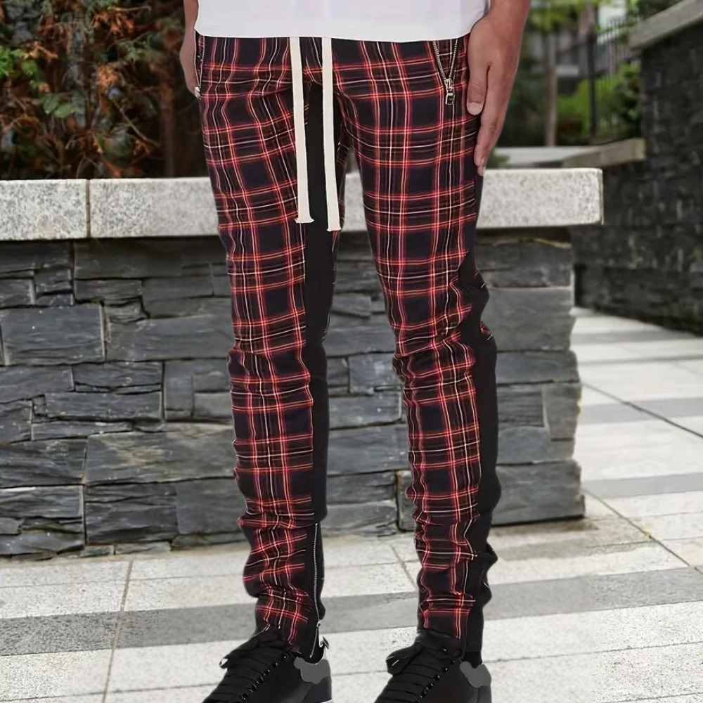 ALOIS - Classic Checked Summer Trousers for Men