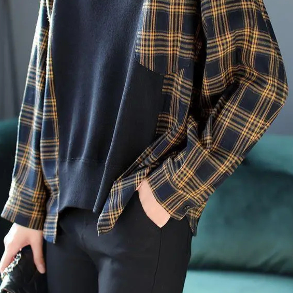 AMELY - Refined Summer Check Jumper for Women